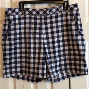 Lady Hagen Black and White Checkered Women's Shorts